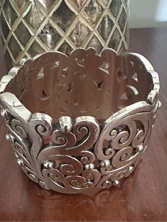 Brighton Jewelry - Brighton 🖤 "Madrid Lace" Wide Hinged Bangle Bracelet-Retired